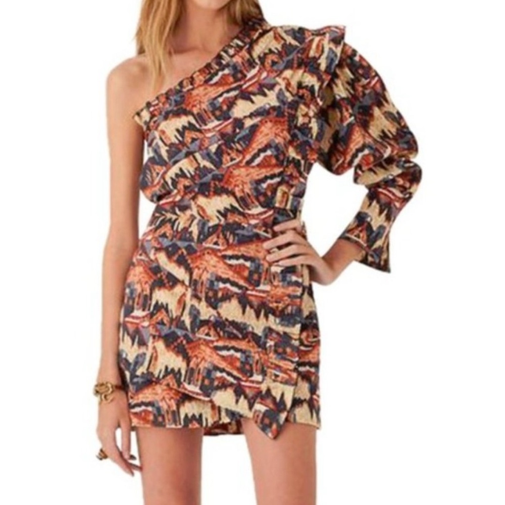 Chufy Memories of Arizona One-Sleeve Print Dress